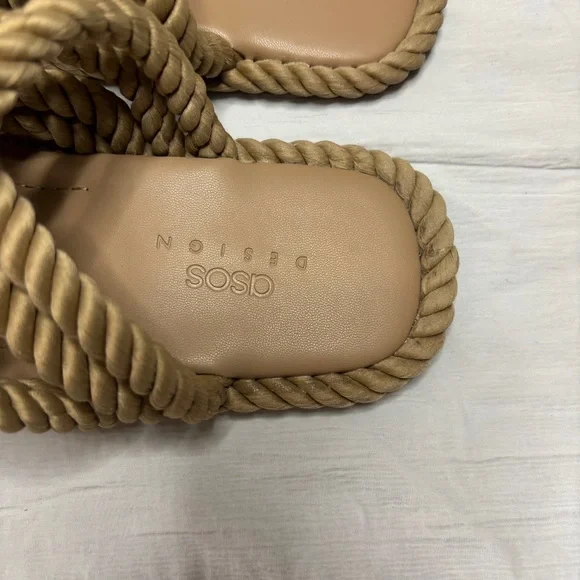 ASOS Design Rope Strap Sandals Espadrilles Slip On Size US 6 / EU 37 - Picture 5 of 12